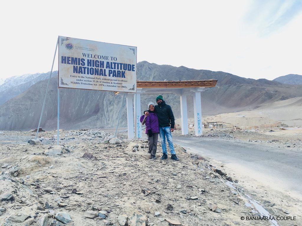 At the entrance of the Hemis Park